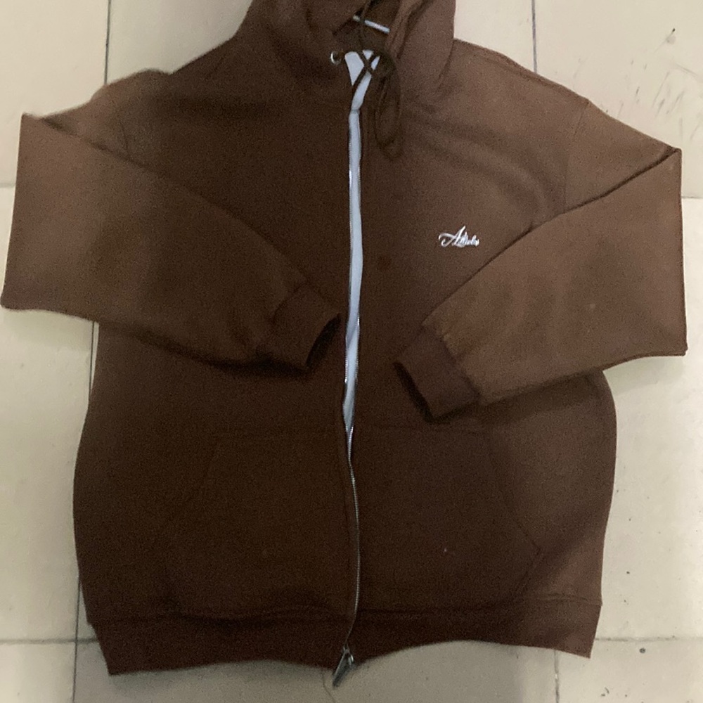 Brown Zip-Up Hoodie